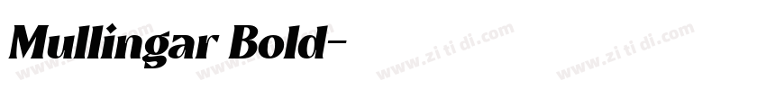 Mullingar Bold字体转换